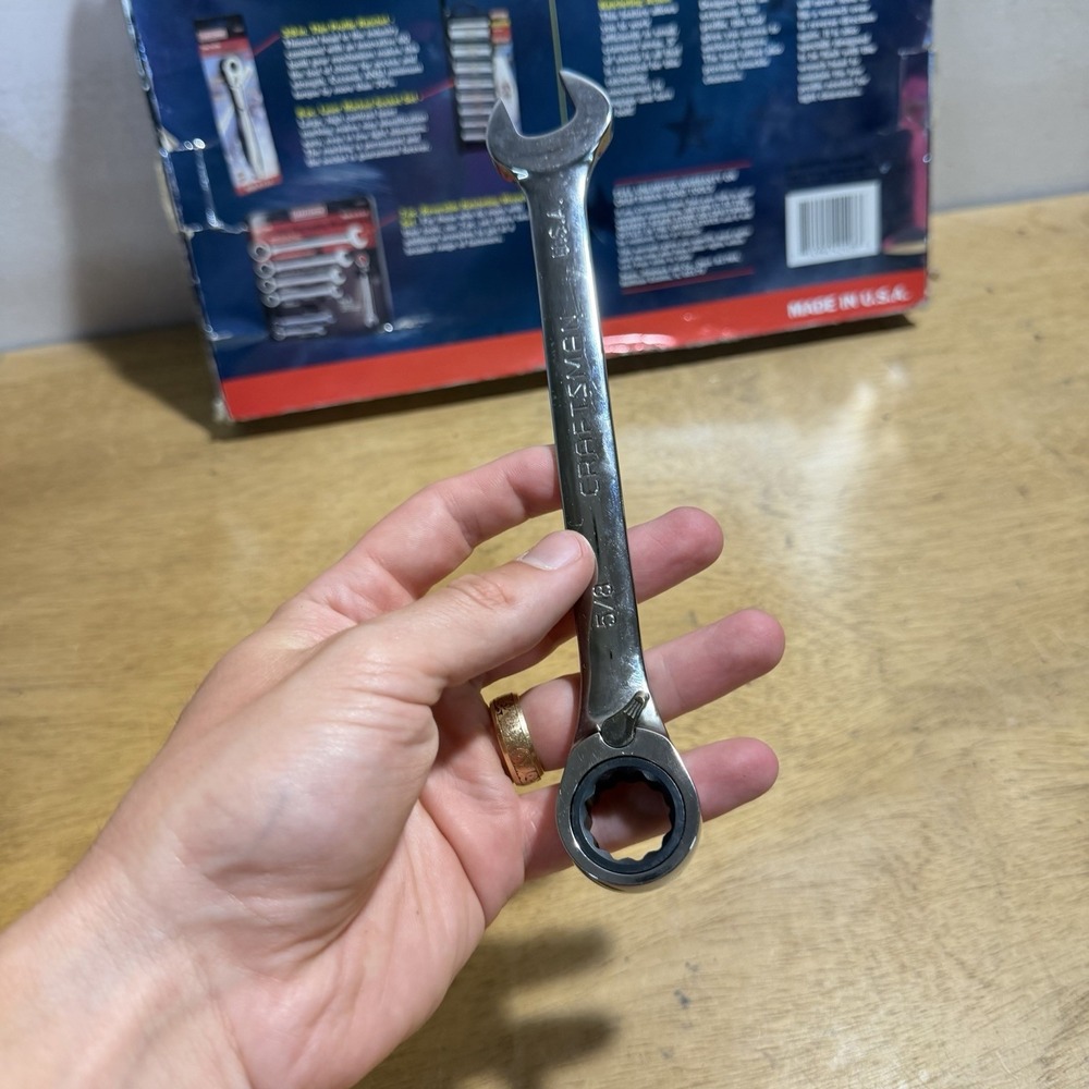 Sears Craftsman USA 5pc Reversible Ratcheting Wrench Set 12 Pt 942408 5/16-9/16 - Picture 9 of 11